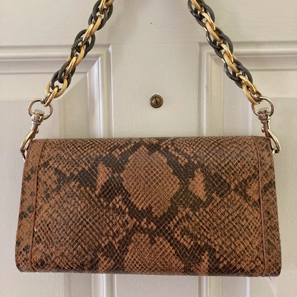 Alexis Hudson Lucy Crossbody Handbag/Amber Snake//NEW/$325 RETAIL!/NEVER USED!